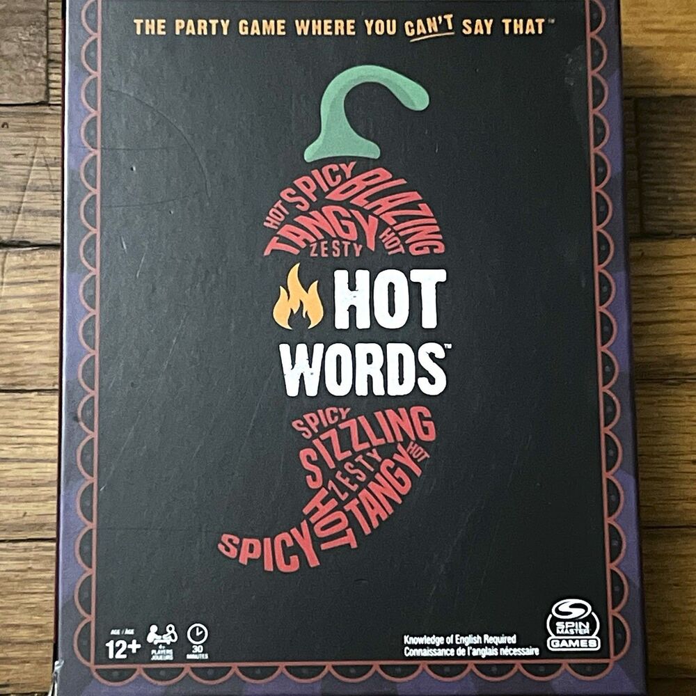 Hot Words Word Guessing Party Game Ages 12+, 4+ Players, New